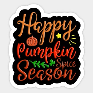 Happy Pumpkin Spice Season, colorful autumn, fall seasonal design Sticker